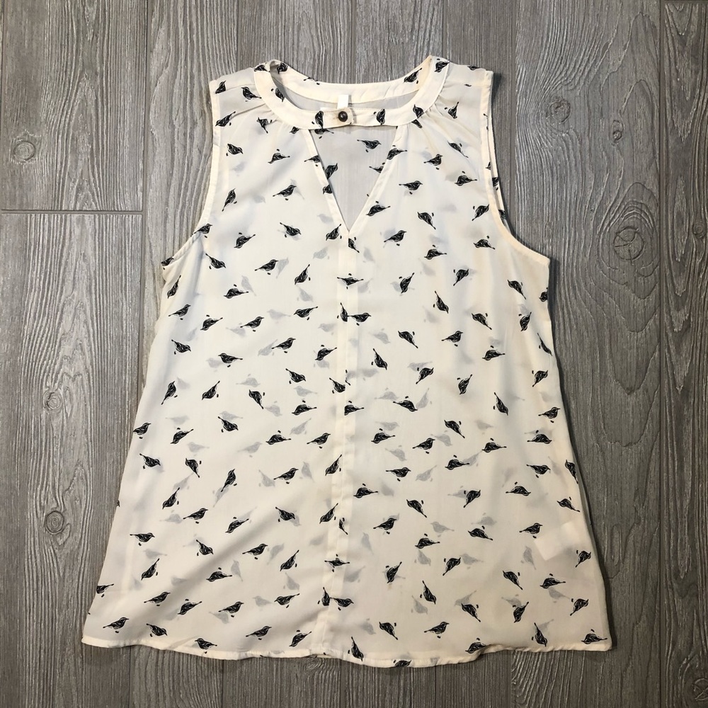 Maurices tank with bird pattern